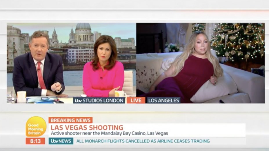 Mariah Carey Reacts to Vegas Shooting on Live TV: Its Terrible