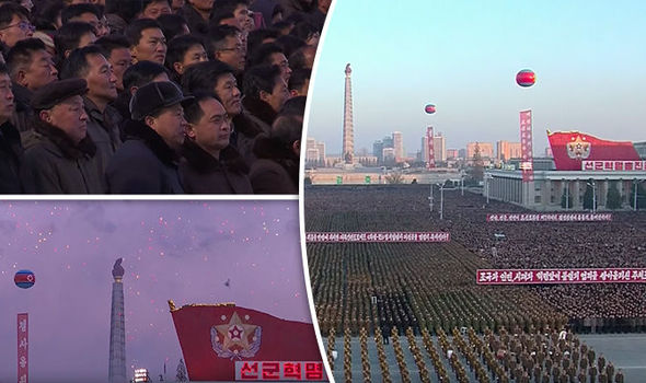 North Korea: WATCH moment thousands rejoice after Kim Jong-un's rocket launch