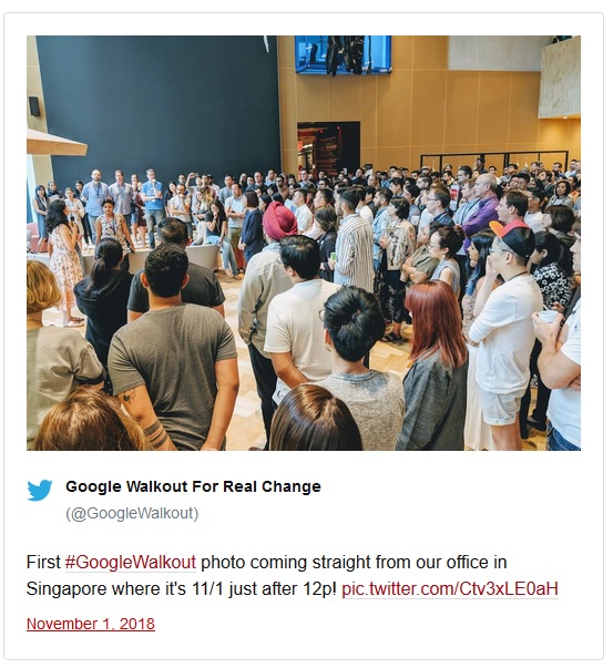 Google walkout: global protests after sexual misconduct allegations