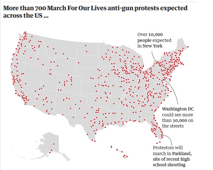 March for our Lives protests planned for 800 places across the world
