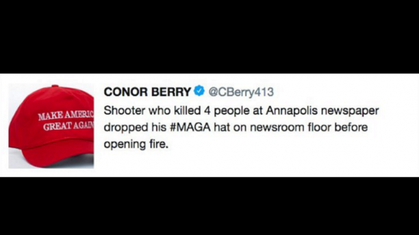 Reporter resigns after false tweet that Maryland shooting suspect had MAGA hat