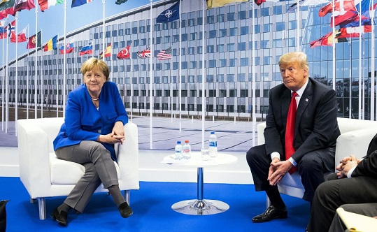 Merkel pushes back against Trump’s claim that Germany is ‘totally controlled’ by Russia