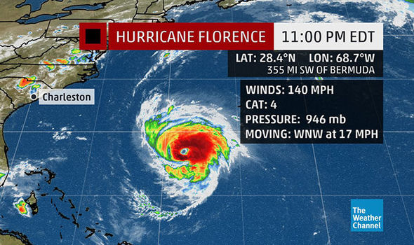 Hurricane Florence: Terrifying storm could be upgraded to Category 5 before landfall