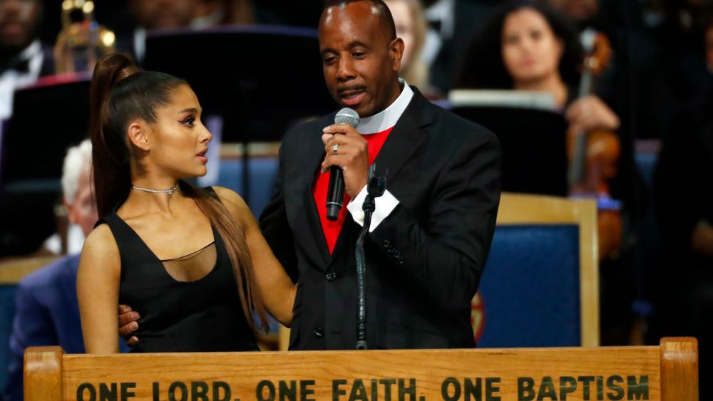 Bishop Apologizes to Ariana Grande for Too Friendly Grope During Aretha Franklin Funeral