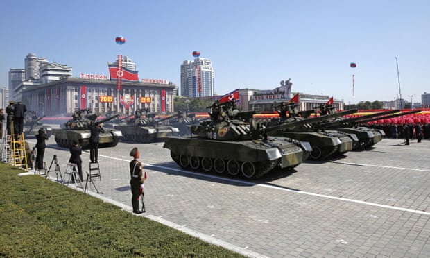 North Korea stages huge military parade to mark 70th anniversary