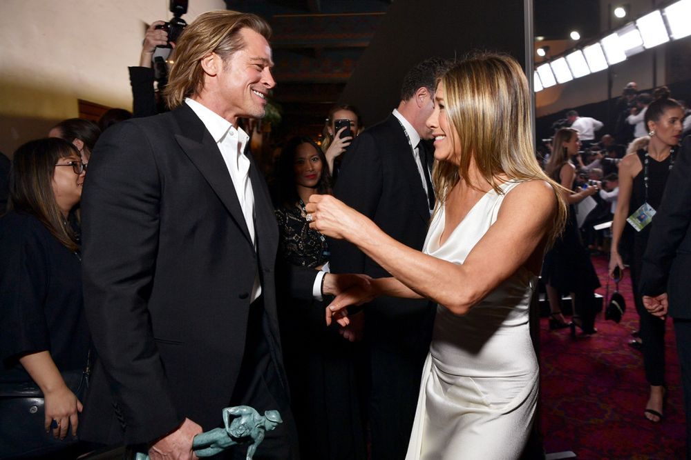 Jennifer Aniston Says It Was Sweet to Have Brad Pitt Watch Her Accept SAG Award