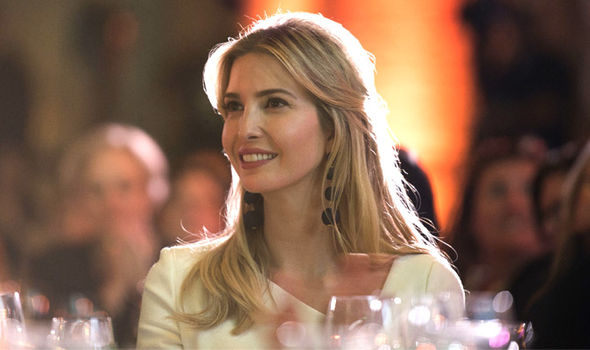 Ivanka Trump reveals hint of chest as she cosies up to Justin Trudeau and wife at event