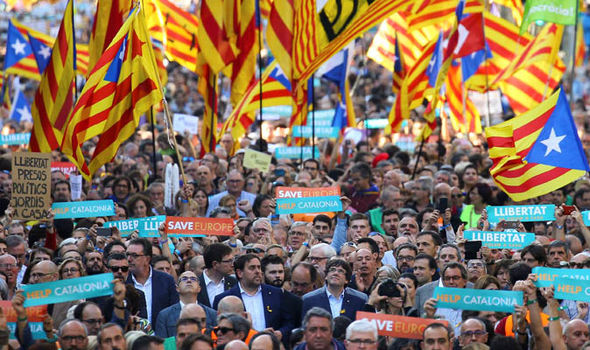 ‘This is a coup!’ Catalonia chaos erupts with calls for independence NOW as Spain steps in