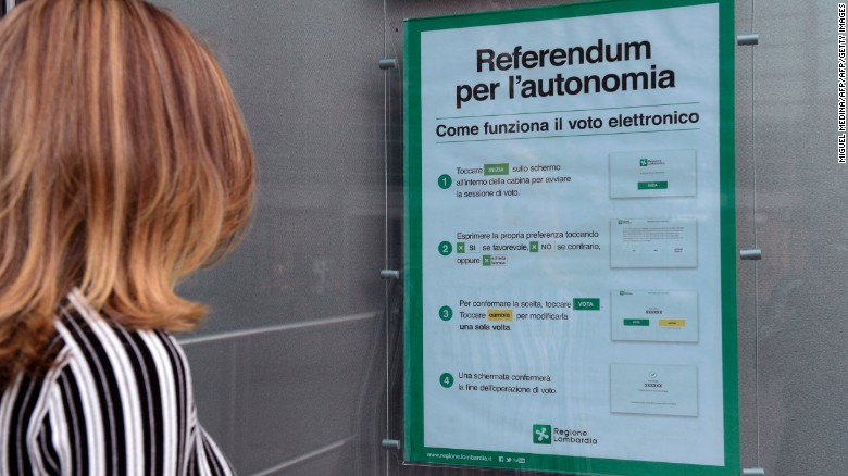 Two Italian regions are holding autonomy referendums