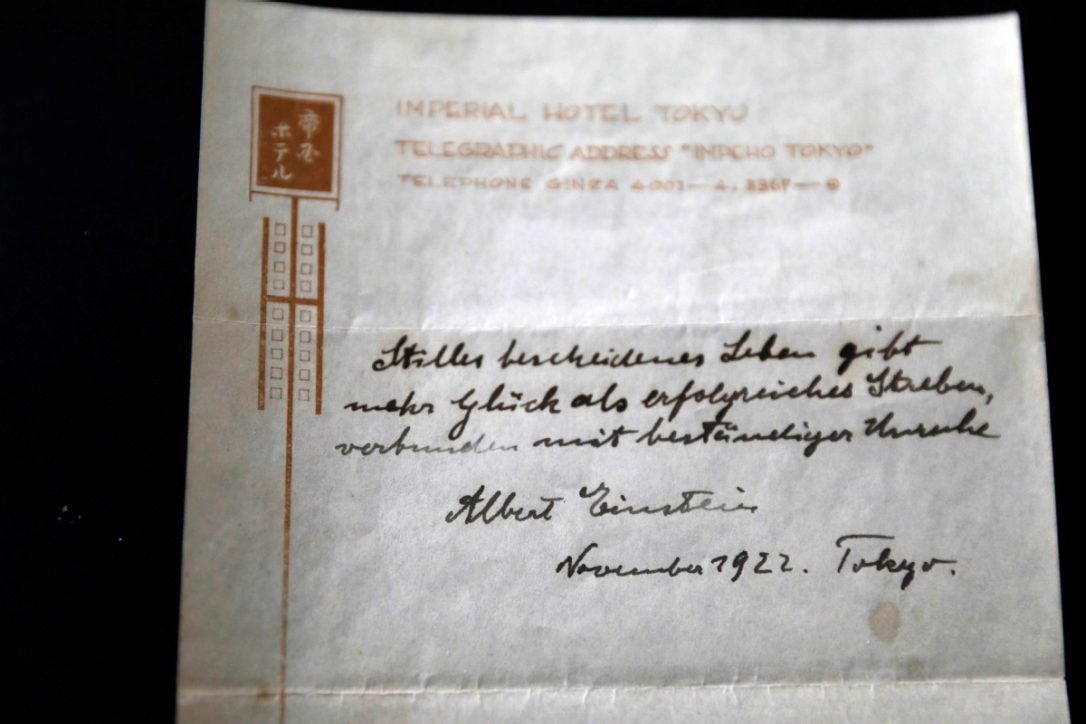 Einstein’s theory of happiness sells for $1.3M at auction