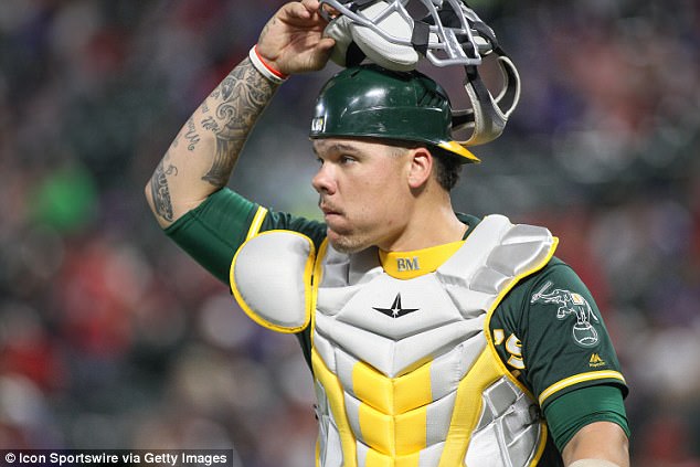 Oakland As catcher Bruce Maxwell arrested on gun charge