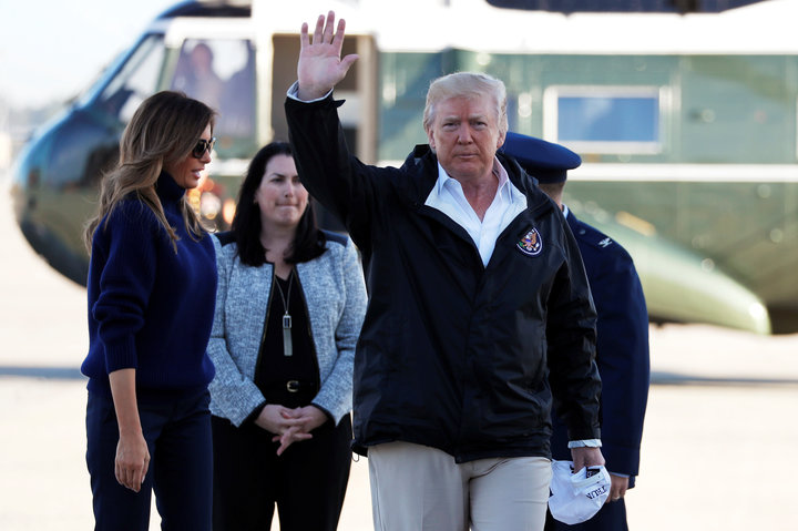 Trump landed in Puerto Rico and wasted no time before criticizing its leaders