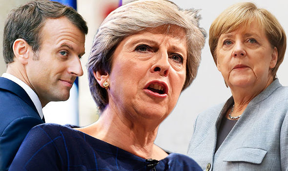 BREXIT BLOCK: Merkel and Macron CRUSH Mays hopes for quick transitional deal