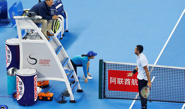 Rafael Nadal gives Nick Kyrgios advice after winning stormy China Open final