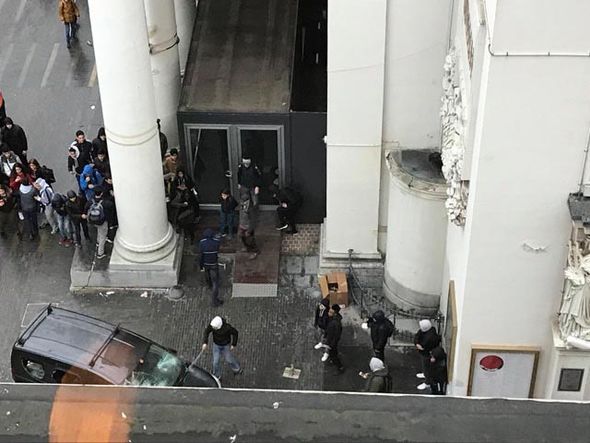 BREAKING: Riot in Brussels as hundreds of angry youths take to the streets - police flee