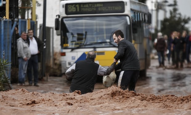 Deadly flash floods cause biblical damage in Athens