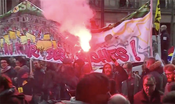 Violence on the streets of Paris as protesters rage against Macron for fifth day