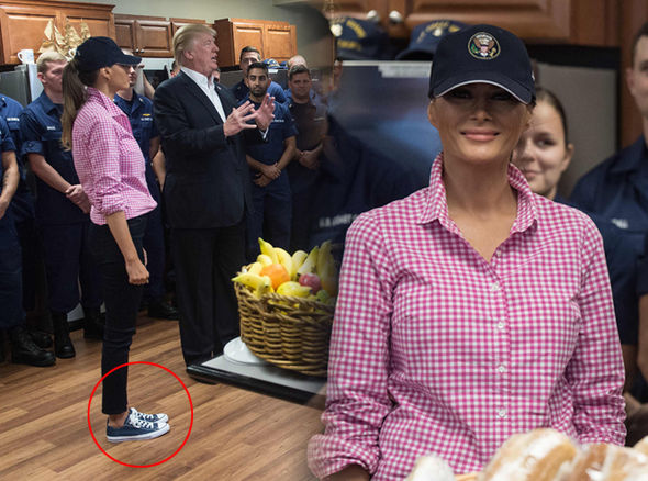 Melania Trump swaps THOSE stilettos for baseball cap to join Donald Trump in Florida