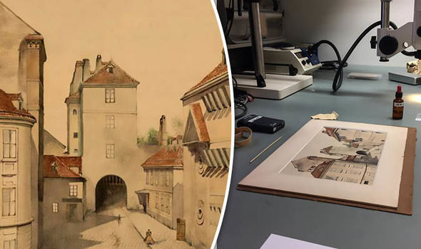 Unique Adolf Hitler aquarelle painting of old Vienna uncovered