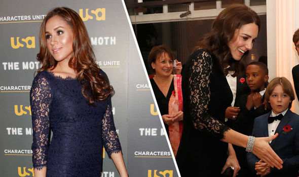 Kate Middleton COPIES Meghan Markles style in black lace dress at charity gala dinner