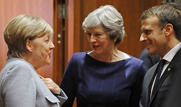 Merkel and Macron’s shock BREXIT BLOCK: Germany and France demand HALT on talks