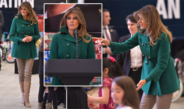 Melania Trump shows off ENDLESS long legs in skinny jeans and leather boots