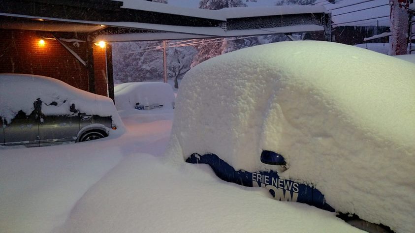 Even for a place that gets a ton of snow, this was a record-breaking two days for Erie