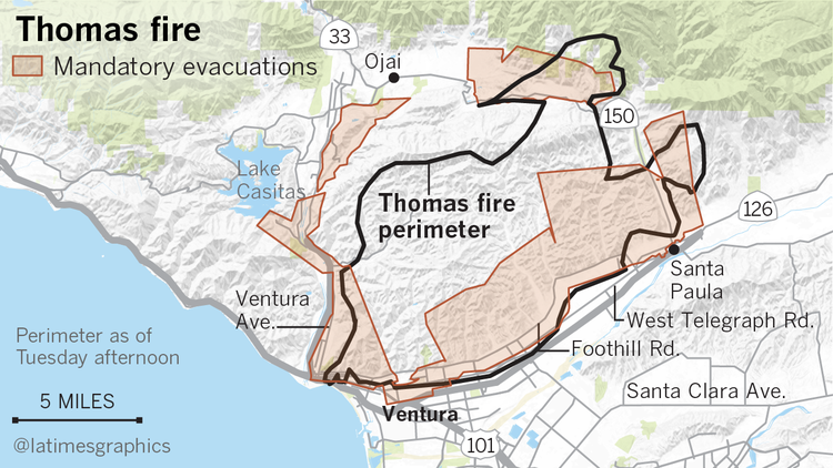 Ventura County wildfire rages over 50,000 acres, reaches Pacific Ocean as it jumps 101 Freeway