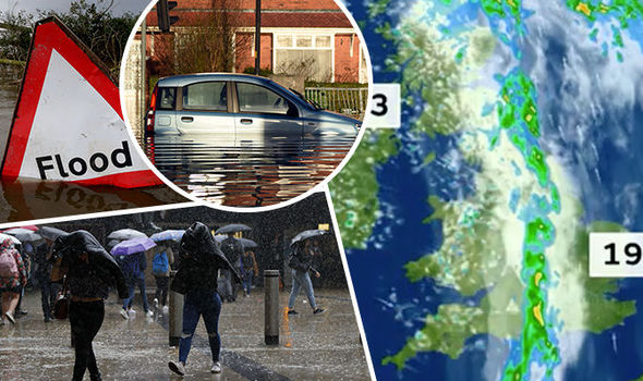 UK storm season ARRIVES: Floods to SMASH Britain THIS WEEKEND as misery fortnight begins