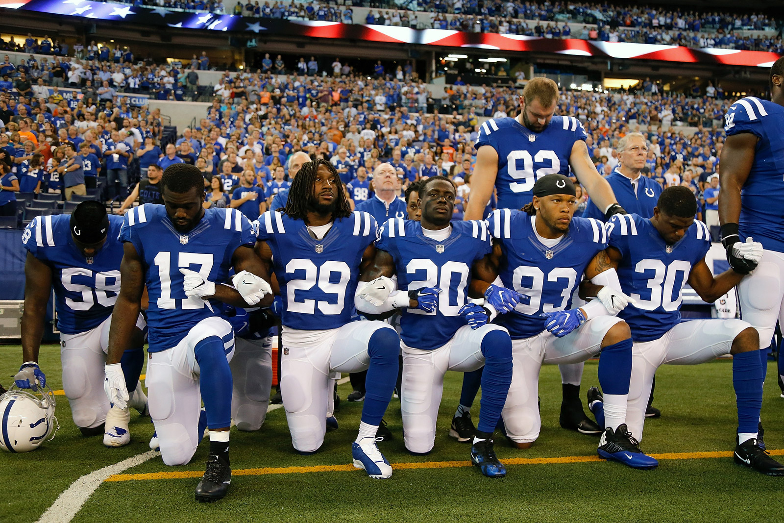 America watched as NFL players united in protest after Trumps criticism. These are the most powerful photos