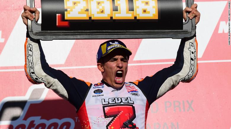 Japanese MotoGP: Marc Marquez clinches world championship with stunning victory
