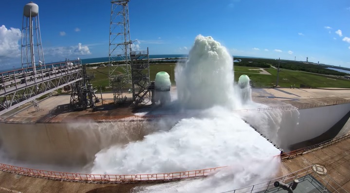 Watch NASA release 450000 gallons of water in 1 minute