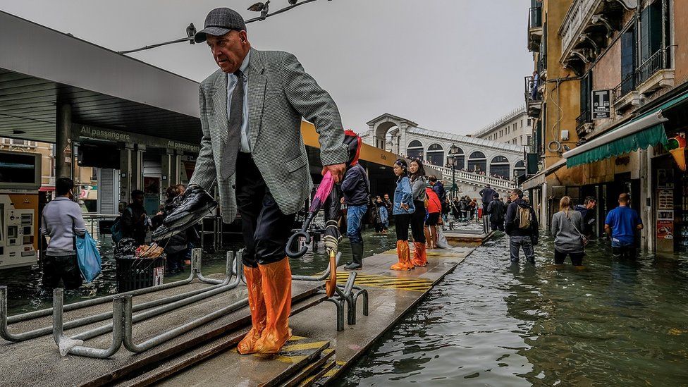 Venice under water as deadly storms hit Italy