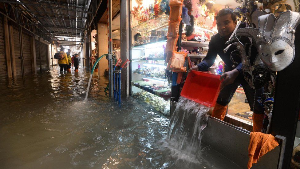 Venice under water as deadly storms hit Italy