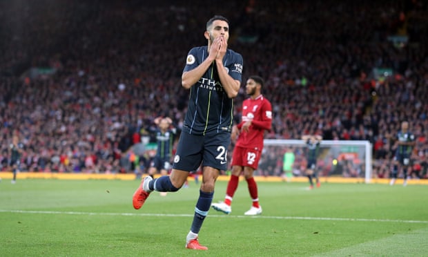 Mahrez penalty miss leaves Liverpool and Manchester City at impasse