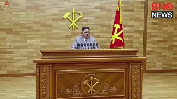 Kim Jong Un says he has complete nuclear arsenal and a button on his desk