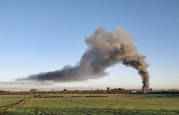 Huge fire breaks out near Dublin Airport - residents issued warning