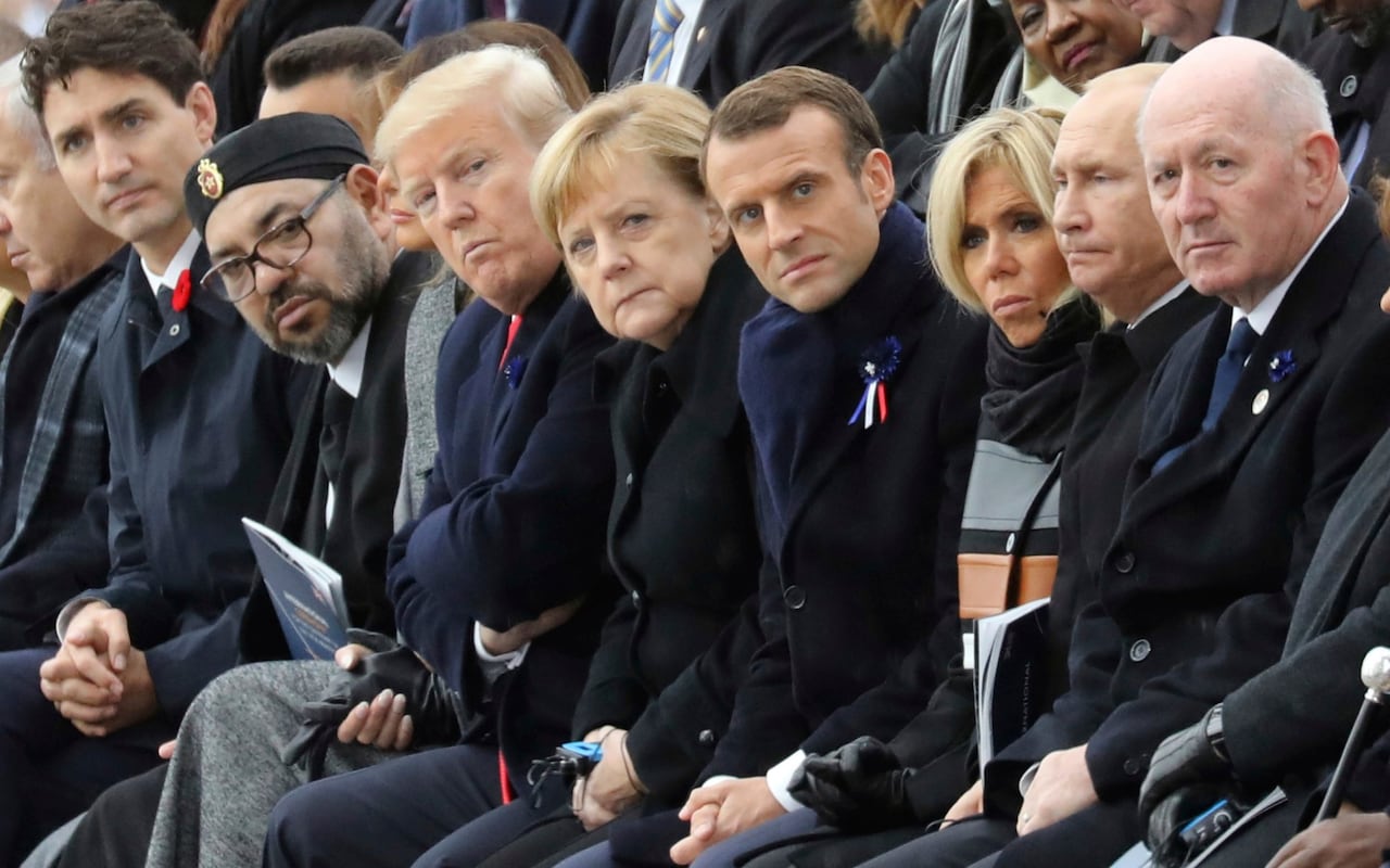 Emmanuel Macron warns of dangers of nationalism in Armistice Day speech