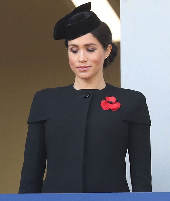Meghan Markle conceals baby bump as she attends her first Remembrance Day ceremony