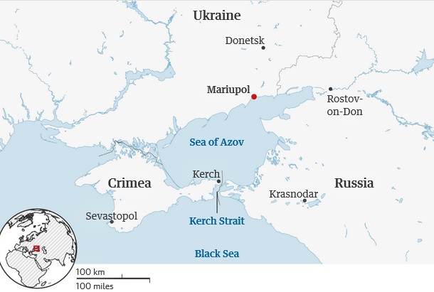 Russia accuses Ukraine of naval provocation in Kerch strait