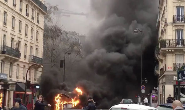 Paris bus fire - vehicle packed with 30 passengers bursts into flames in French capital