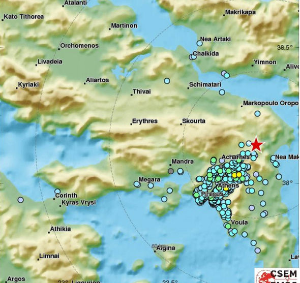 Greece earthquake MAP: Where have magnitude 4.3 Athens tremors struck in Greece?