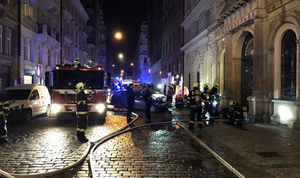 Prague hotel fire: At least two dead and seven injured after horror blaze engulfs hotel