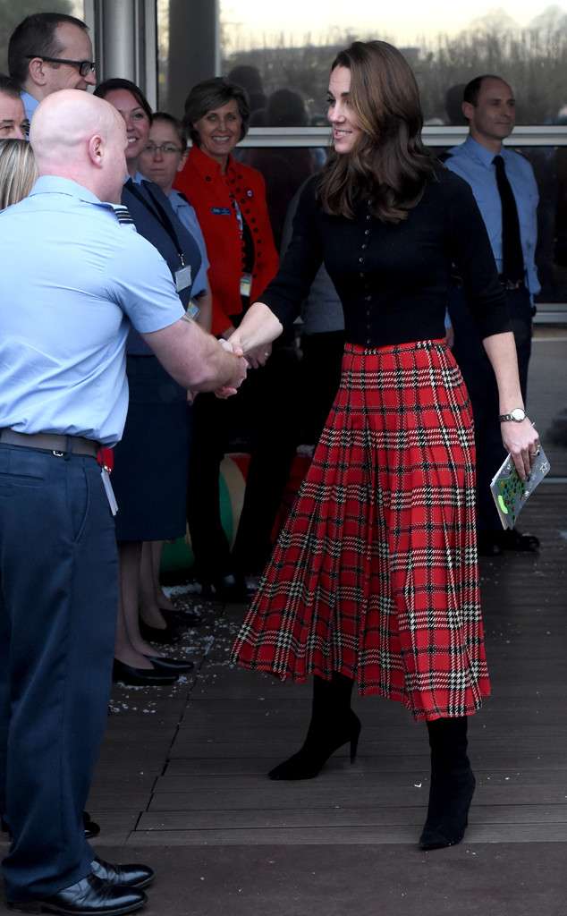 Kate Middleton Looks Festive in Plaid for Military Christmas Party With Prince William