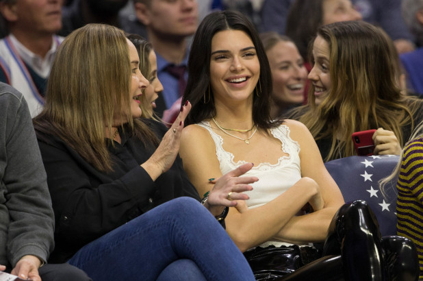 Kendall Jenner bonds with Ben Simmons’ mom in skintight plastic pants