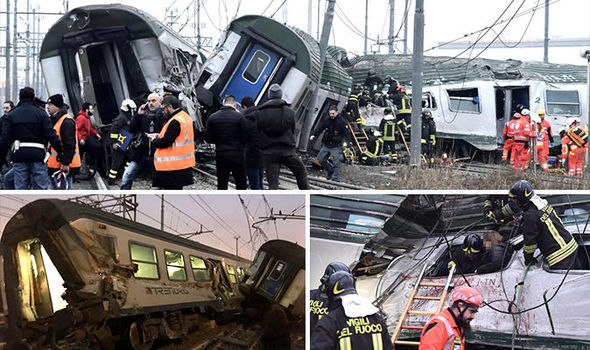 BREAKING: Train derails in horrific rush-hour crash in Milan - fatalities reported