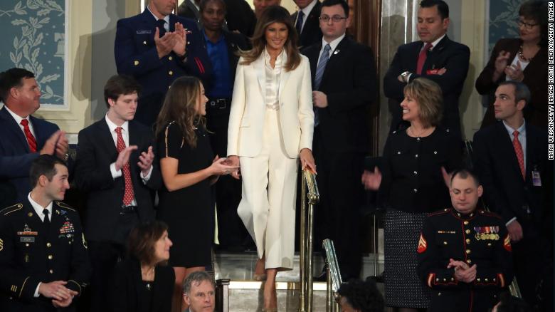 The first ladys cream suit, kente cloth and purple ribbons: What the SOTU fashion choices meant