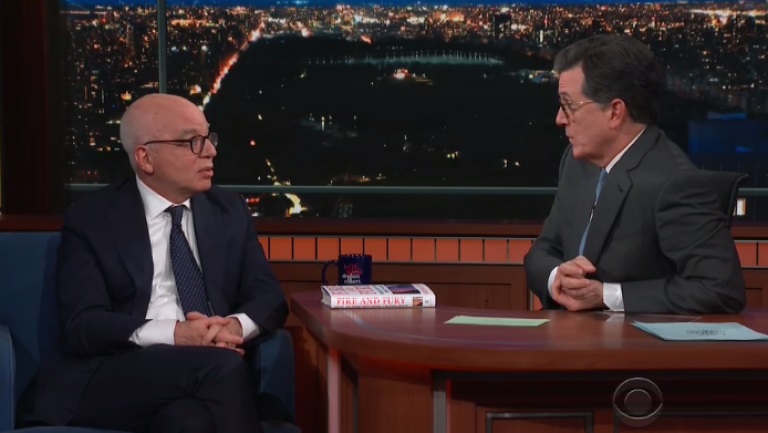 Michael Wolff Tells Stephen Colbert Hes Surprised by Success of Trump Book