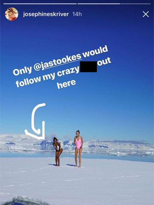 Victoria’s Secret Angels can’t resist slipping into swimsuits during cold Antarctica break
