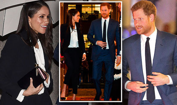 Meghan Markle and Prince Harry suit up for first black tie engagement together